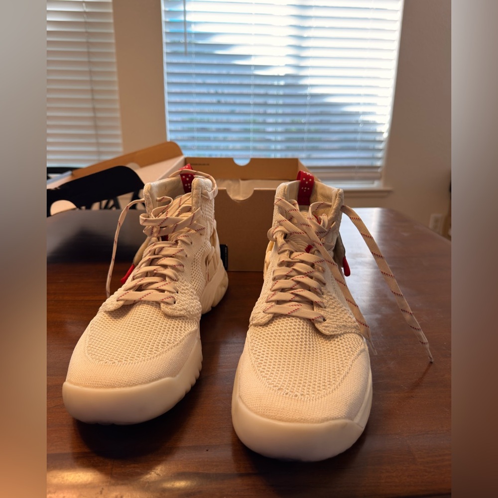 Jordan Apex-React Cream and Red Sneakers - Picture 5 of 10